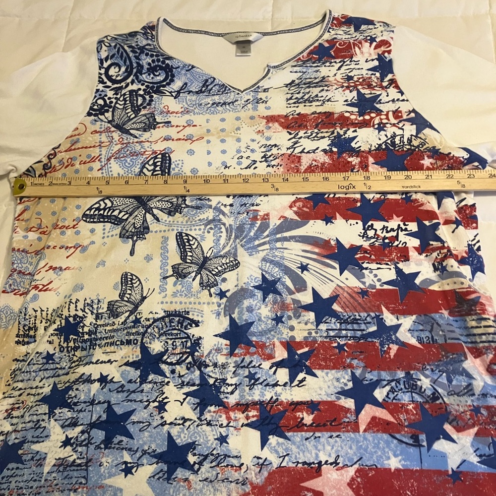 CJ Banks Women’s 2X Patriotic Tops Bundle (4) Star Flag Americana Plus Size - Picture 2 of 16